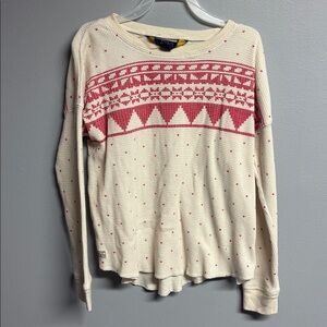 Polo by Ralph Lauren Kids Cream and Pink Patterned Shirt